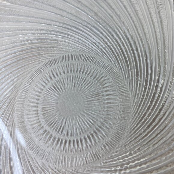 Arcoroc Seabreeze 2 Clear Glass 10" Dinner Plates Textured Swirl Pattern Vintage - Picture 6 of 7